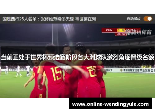 当前正处于世界杯预选赛阶段各大洲球队激烈角逐晋级名额
